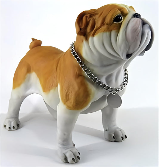 Adorable Standing English Bulldog Puppy Garden Statue, Cute Decorative Resin Figurine for Backyard, Porch, Lawn, Patio for Dog Lovers