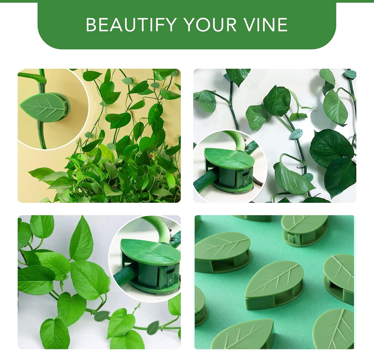 Plant Climbing Wall Fixture Clips 40 Pcs, Garden Vegetable Plant Support Binding Clip Invisible Wall Vines, Self-Adhesive Clips Plant Vine Traction for Indoor Outdoor Decoration