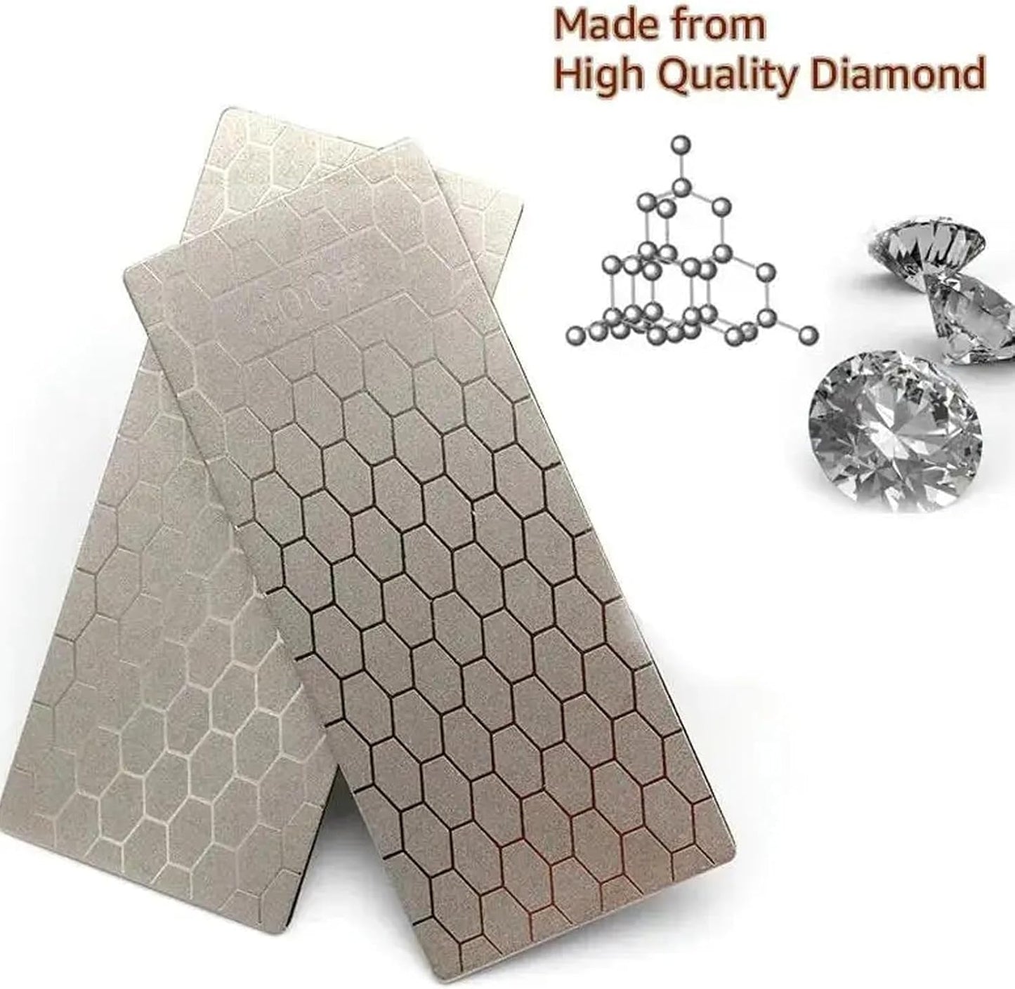 Diamond Sharpening Stone Set,10 Pcs Diamond Lapping Plate Coarse/Medium/Fine Grit Sharpener, 180/240/400/600/800/1000/1200/1500/2000+2500 Grit, Perfect Assistance Sharpener Angle Guide