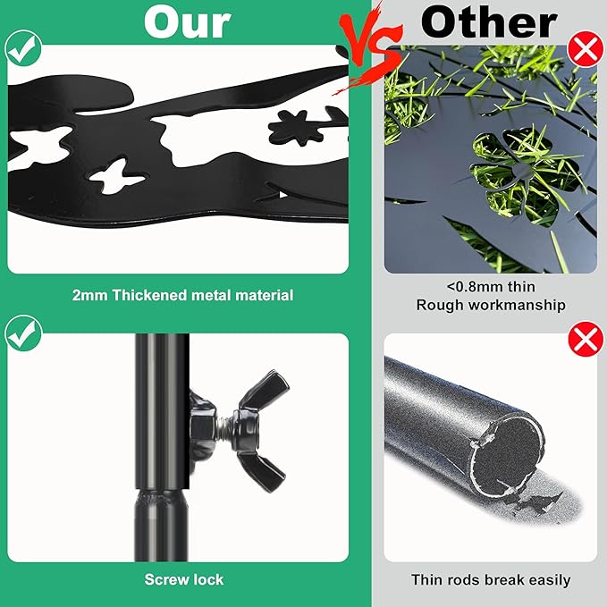 Solar Outdoor Garden Stakes with Crystal Ball Light Solar Metal Dog Statue Black Dog Patio Garden Decorative Stakes with Solar Lantern Christmas Birthday Gifts