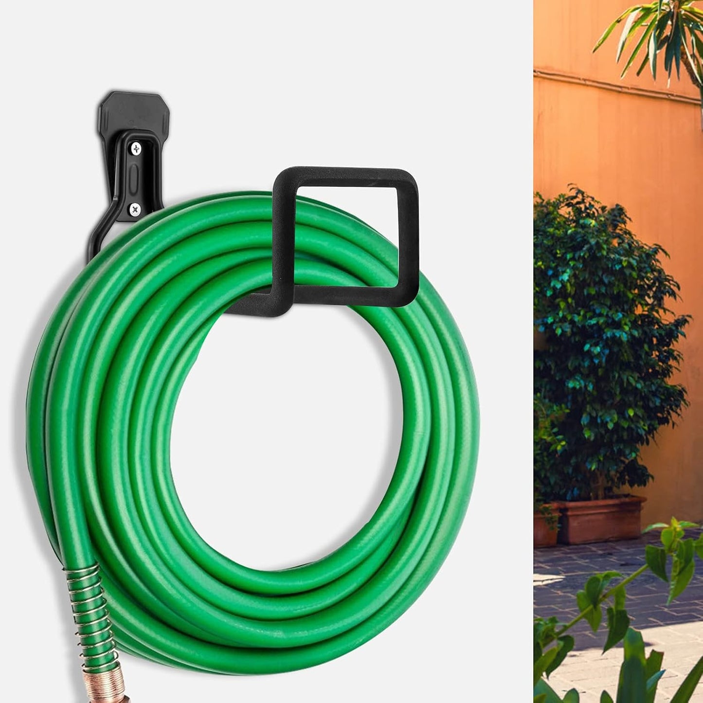 Hose Hanger, Heavy Duty Metal Hose Holder Wall Mount, Hook for Garden Hose/Expandable Hose/Hose Reel/Water Hose/Pocket Hose/Flexable Hose/Magic Hose 100 Ft