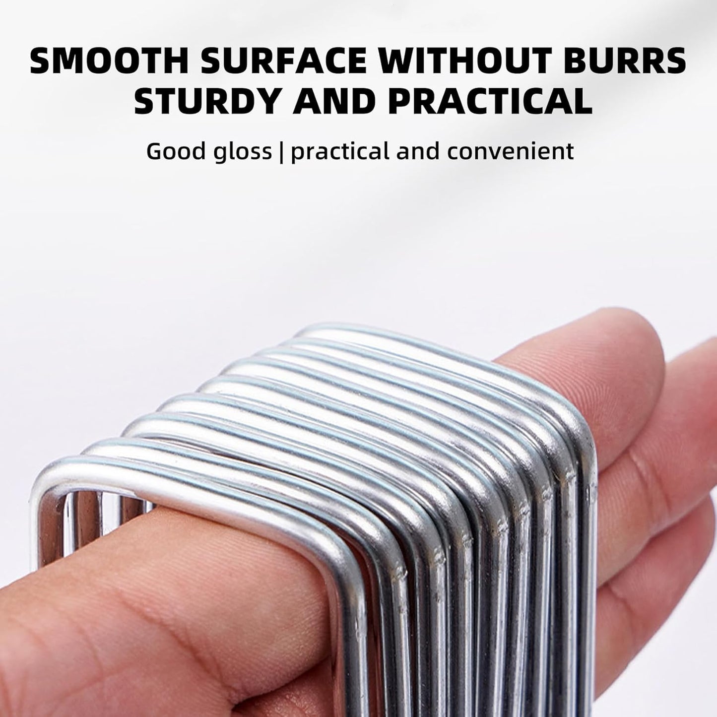 24 Pack Sturdy Garden Landscape Staples, 6 Inch Galvanized Steel Sod Pins Anti-Rust Stakes for Weed Barrier, Christmas Decorations and Landscaping Fabric.