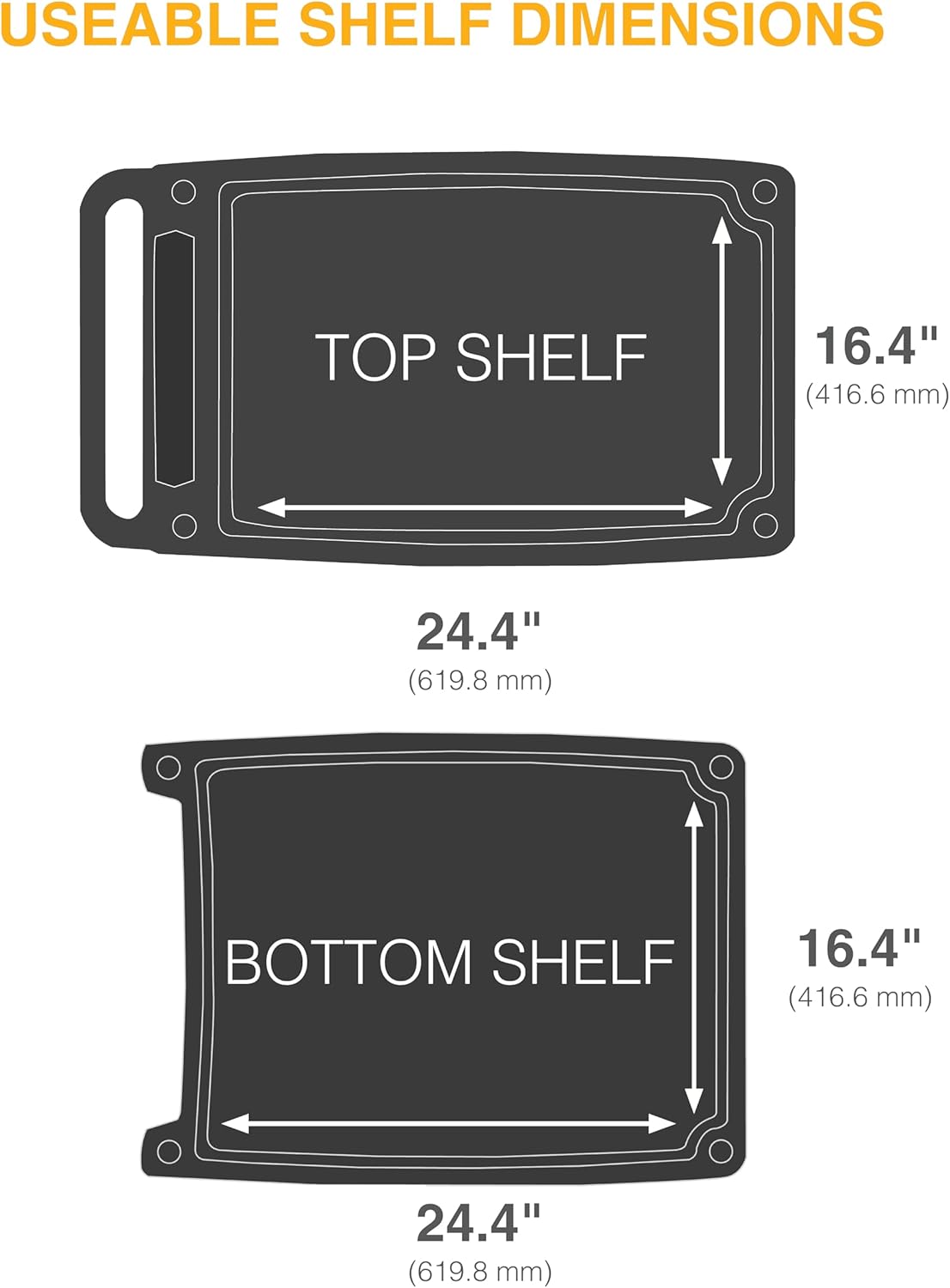 Metro myCart Plus Utility Cart - Choose-Your-Height Adjustable Heavy Duty Rolling Cart for Home, Commercial and Industrial Use - 2-Shelf, 300 lbs Capacity - 18.3" W x 31.5" L x 35.5-39.5" H - Black
