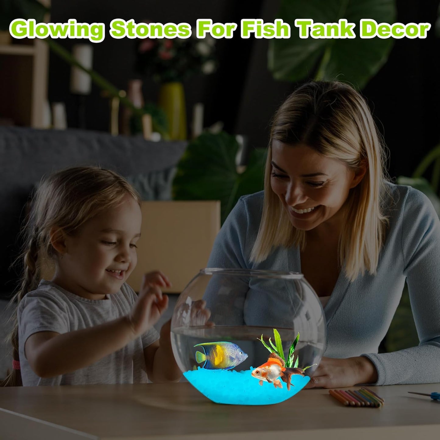 6000pcs 5-8mm White Luminous Stones Glow in The Dark Garden Pebbles Stones Glow in The Dark Rocks Outdoor Glow Pebbles Aquarium Rocks for Garden Path Walkway Yard Fish Tank Plant Pots