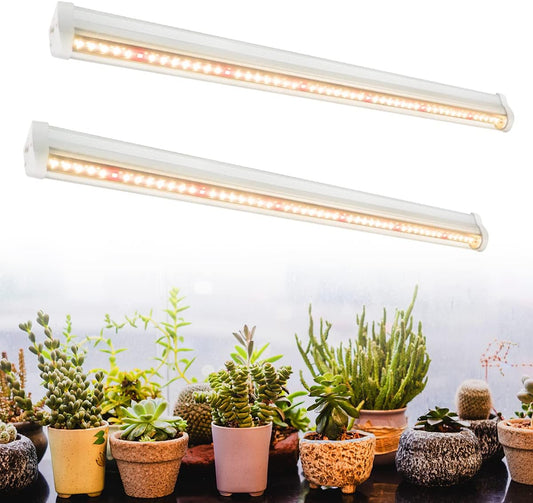 T5 Grow Lights 5000K Full Spectrum,1.4FT (2pcs x 10 Watts) Plant Growing Lamp,End-to-End Connectable Led Light Strips for Indoor Plants Succulents Flowers Growing