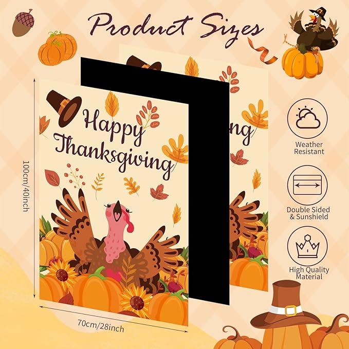 Moukeren 8 Pack 28 x 40 Inch Large Seasonal Garden Flags Decorative Holiday Flags Double Sided Polyester Festive for Outside Lawn Yard Outdoor Easter Independence Day Patriotic Decorations(Classic)