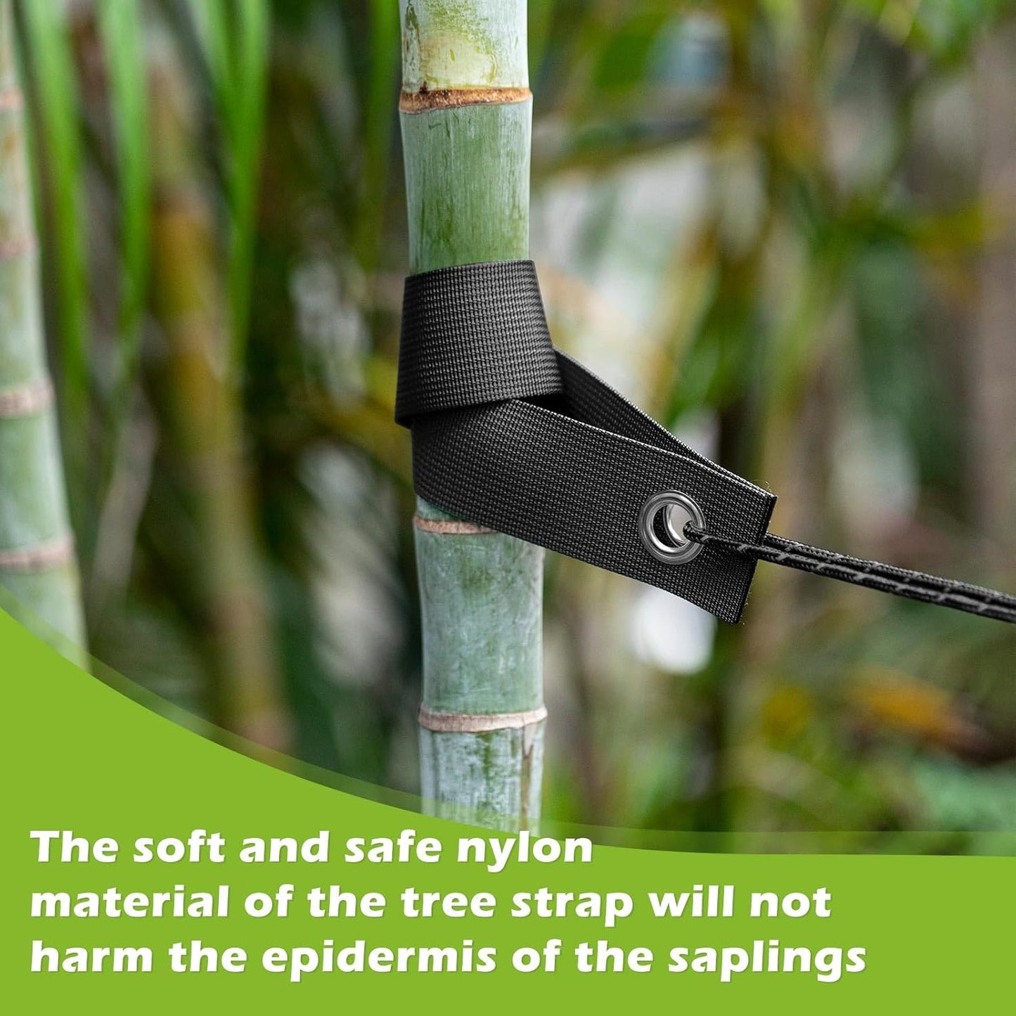 Sintuff 9 Set Heavy Duty Tree Stake Kit 15.75 Inches/ 40 cm Tree Straps for Staking and 13.12 ft/ 4 m Dock Lines Rope for Support Anchoring Home Leaning Plant Straightening Garden Tent (Black)