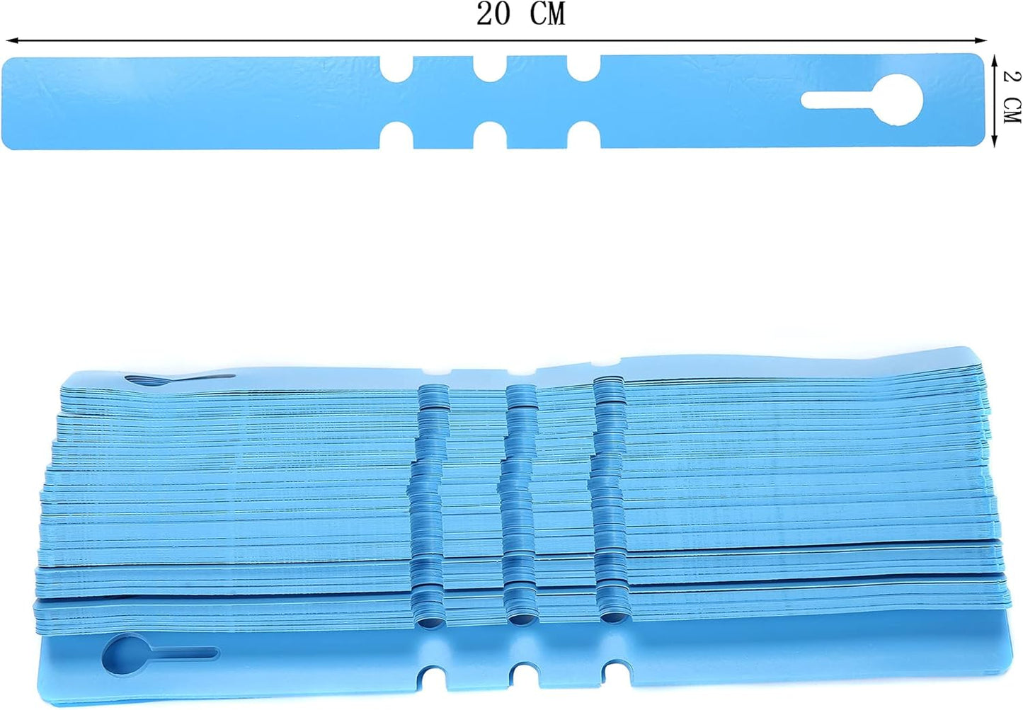 200 Pcs Blue Plastic Plant Tags with a Marker Pen, Wrap Around Hanging Tree Tags Nursery Garden Labels Waterproof Nursery Garden Stakes, 2x20cm
