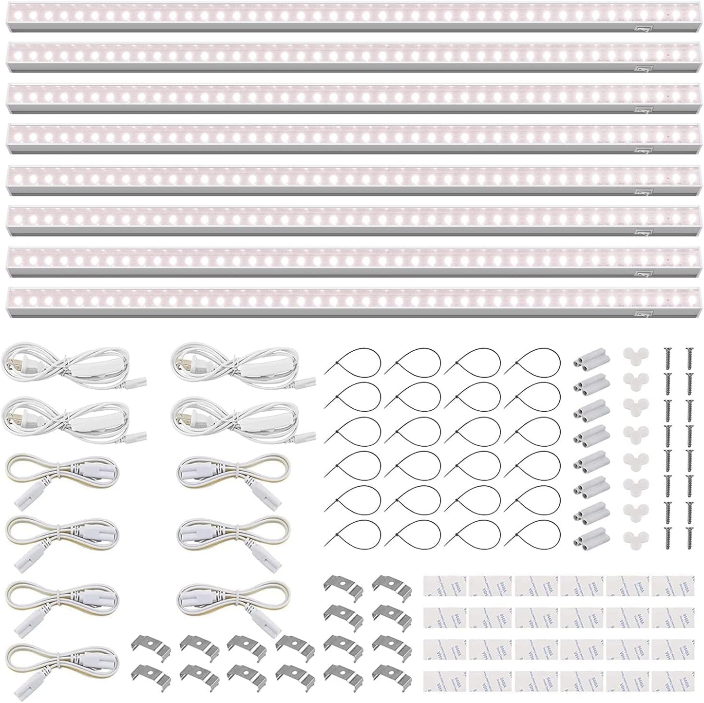 Barrina T5 Grow Lights, Full Spectrum, 4ft 160W (8 x 20W, 1000W Equivalent), LED Grow Light Bulbs, Plant Lights for Indoor Plants, Greenhouse, Plug and Play, Pinkish White, 8-Pack