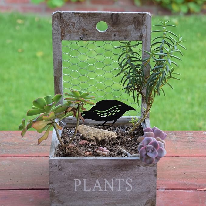 jojofuny 4pcs Garden Quail Stake Bird Yard Art Metal Statue Decor Animals Silhouette Outdoor Decoration Courtyard Ornaments for Lawns Backyard Patio Backyard Pathway