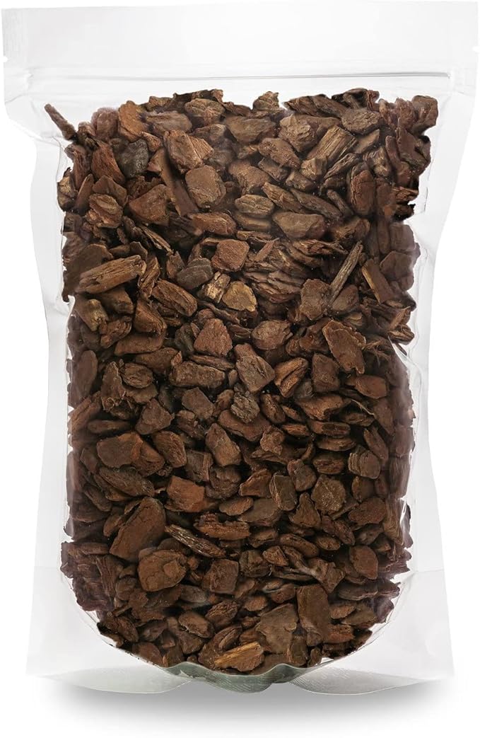 New Zealand Pinus Radiata Bark - Organic Hand Mixed New Zealand Orchiata Pine Bark for Orchids - Medium Chips 9-12mm - 2 Quart Bag