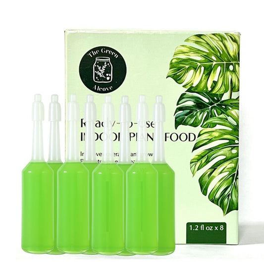 Plant Food for Houseplants | Ready-to-Use Indoor Plant Food Liquid, NPK Fertilizer & Plant Fertilizer Sticks (8 Drip Feeders)