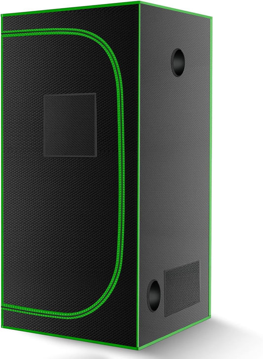 MELONFARM 32"x32"x63'' Grow Tent, High Reflective 600D Diamond Mylar Canvas with Observation Window and Floor Tray for Hydroponic Indoor Plant Growing