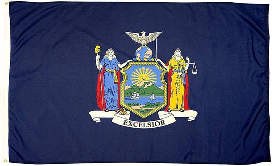 FlagSource New York Nylon State Flag, Made in USA, 8x12'