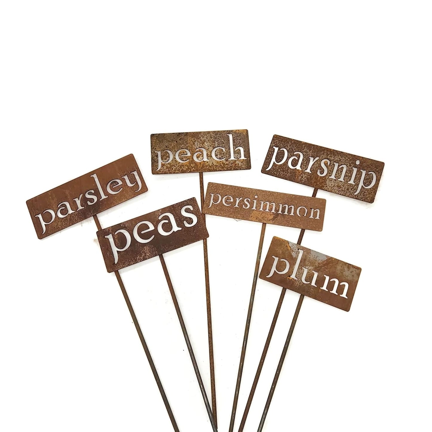 Classic Metal Garden Markers 19 Inches Tall (peppercorn, Naturally Rusted)