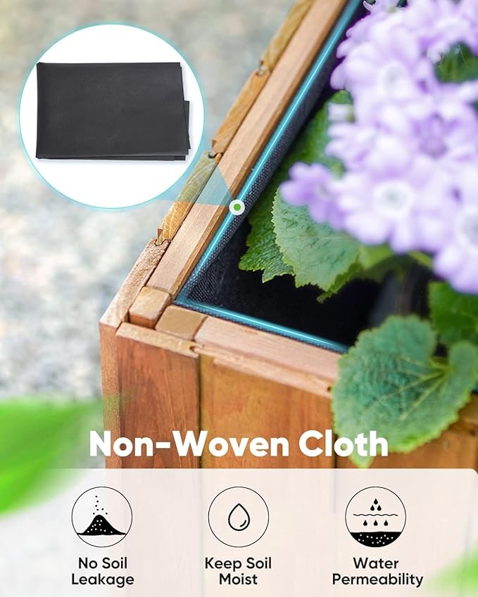 Quictent Raised Garden Bed Wood Planter Box with Lattice Trellis for Vine Climbing Plants Flower Free-Standing, for Patio Garden Indoor Outdoor 29x12x70 in