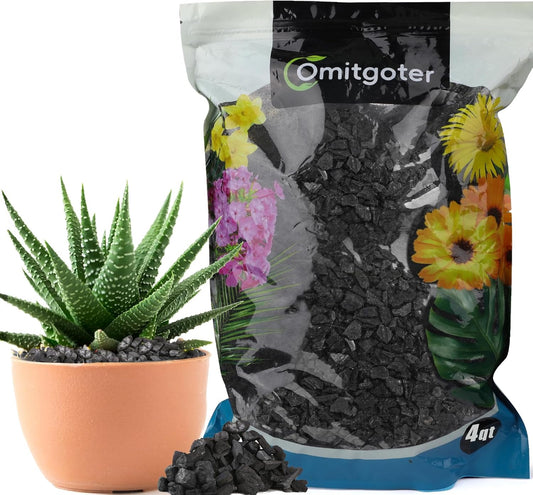 Horticultural Charcoal 4qt for Plants, Actived Charcoal Terrarium Supplies, Suitable for Indoor Plants, Succulent, Orchid, Cactus, Bonsai