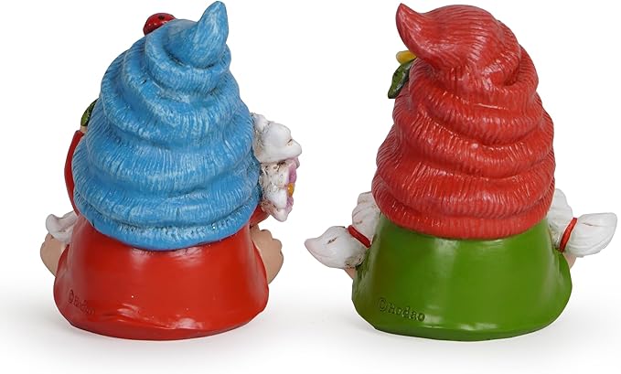 Hodao Spring Garden Decorations - Gnomes Decorations - Summer Gnomes Decorations - Ladybug Flower Decor - Spring Home Decor - Foot Gnomes（2Pcs） (Multicolor)