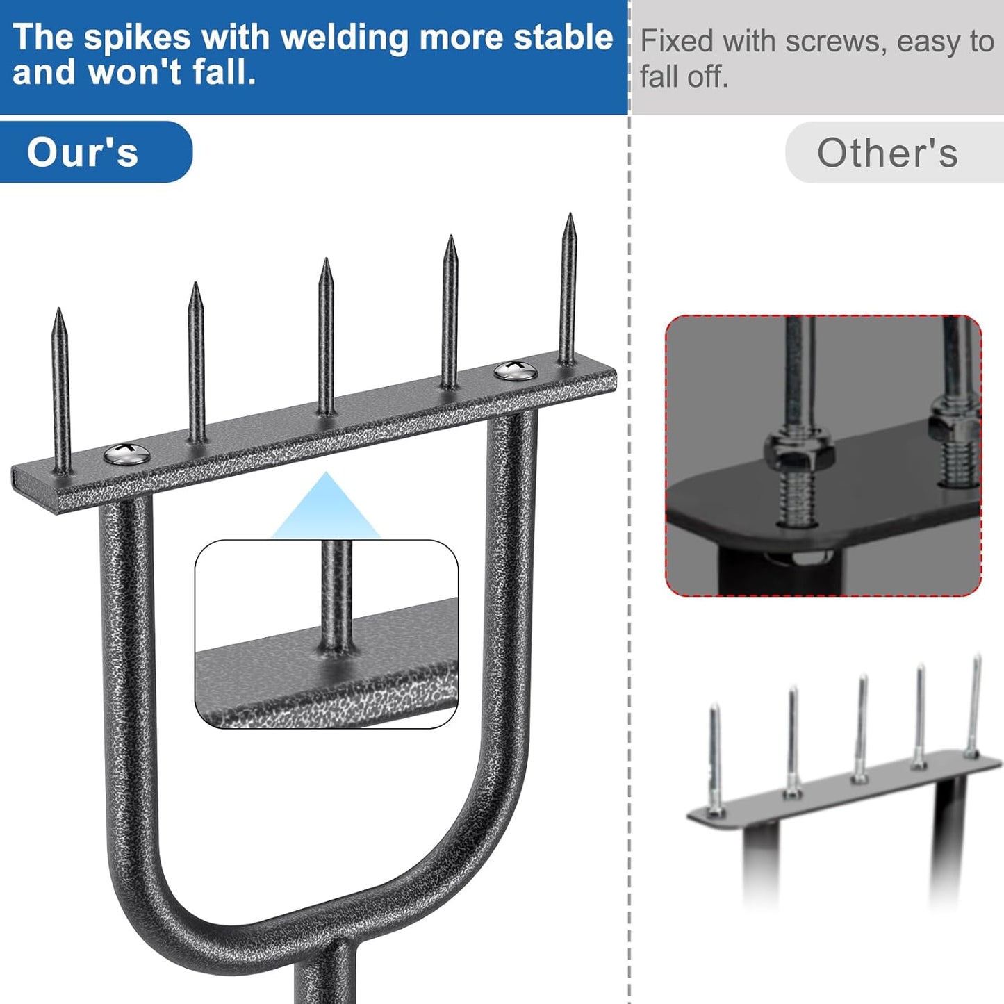 BeneLabel Handheld Lawn Aerator Spike Manual Tool with Solid Spikes Grass Aerators for Lawn with Soft Rubber T-Handle Revives Lawn Health, Loosening Soil
