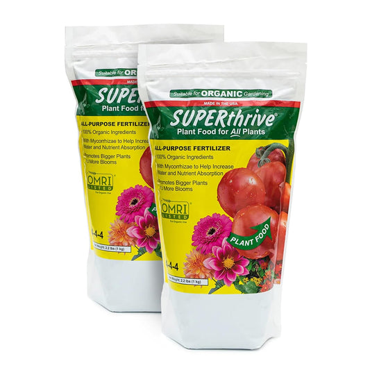 SUPERthrive Organic All-Purpose Plant Food, Solid Granular 4-4-4 (2 Pack)