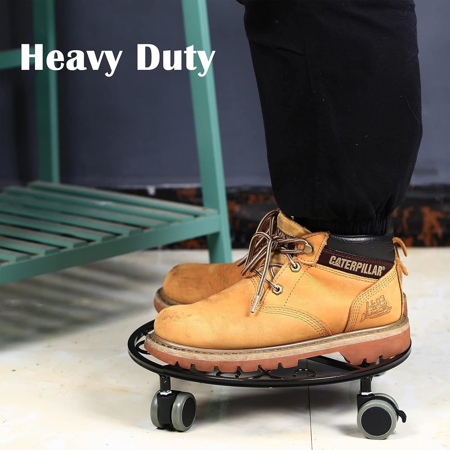 5 Pack Plant Caddy with Wheels Heavy Duty 13.5 Inches Metal Plant Stand with Wheels Plant Dolly Rolling Plant Stand Plant Roller with Casters for Indoor and Outdoor, Bronze