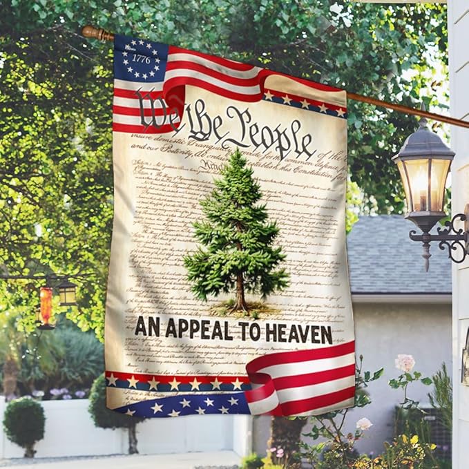 FLAGWIX American Flag - We The People Betsy Ross 1776 An Appeal To Heaven Pine Tree Flag TPT1923F, House Flag (29.5" x 39.5") - USA Flags Premium Polyester - Decorative Indoor Outdoor Flag