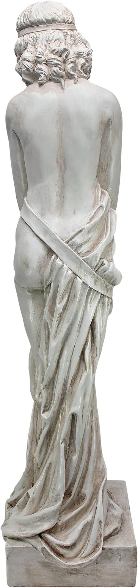 Design Toscano Harmonia Greek Woman Patroness of Harmony Indoor/Outdoor Garden Statue, 34 inches tall, Cast Stone Resin, Antique Stone Finish