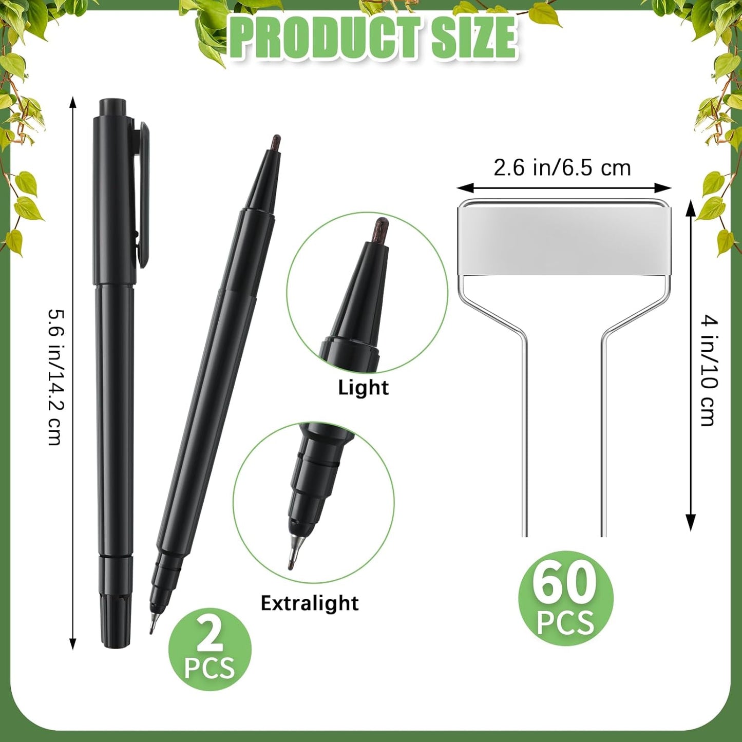 Moxweyeni 60 Pcs Metal Garden Tags Plant Labels for Garden Waterproof Plant Markers with 2 Permanent Pen Planting Nursery Tags Reusable Labels Stake for Plants(Aluminum,4 Inch)