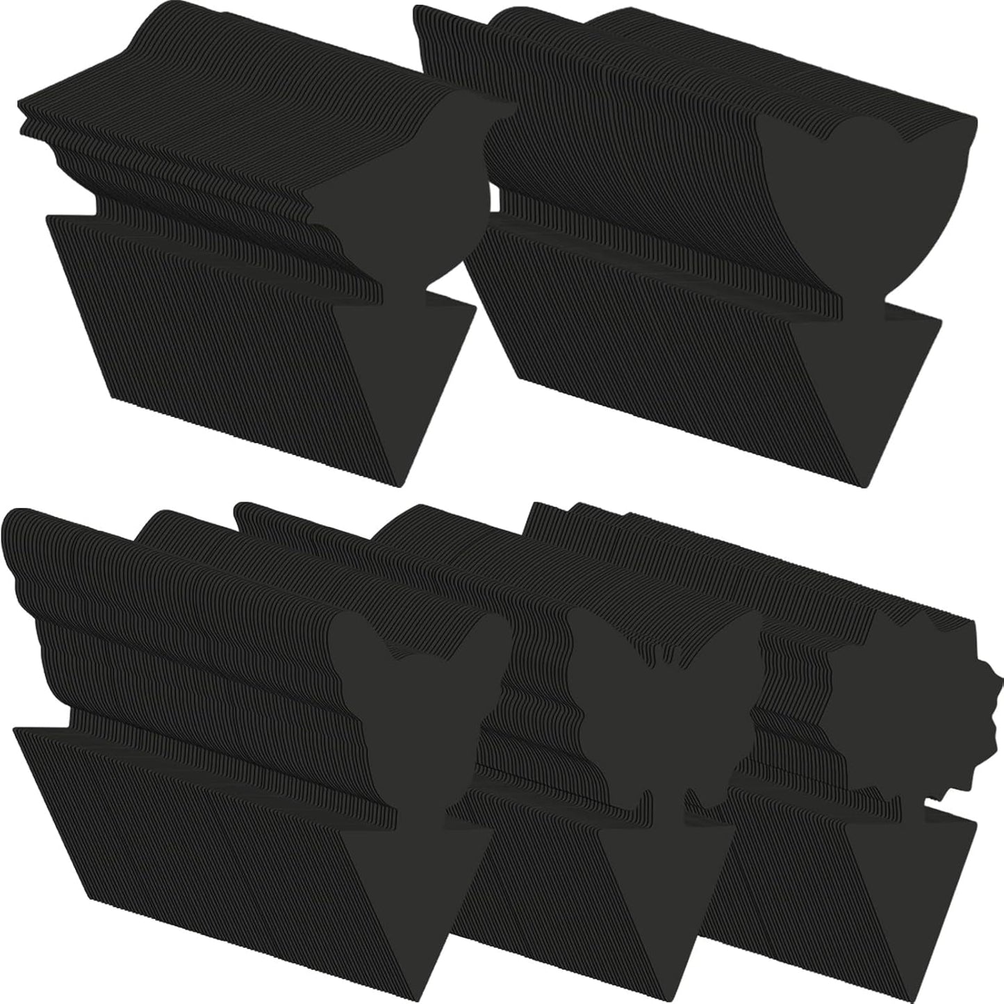 200 Sheets Fruit Fly Sticky Traps for Fruit Fly Gnat Trap for House Indoors Sticky Traps Catcher for Gnats Fungus Gnats Mosquito Catcher for Kitchen Outdoor Plants(Black)