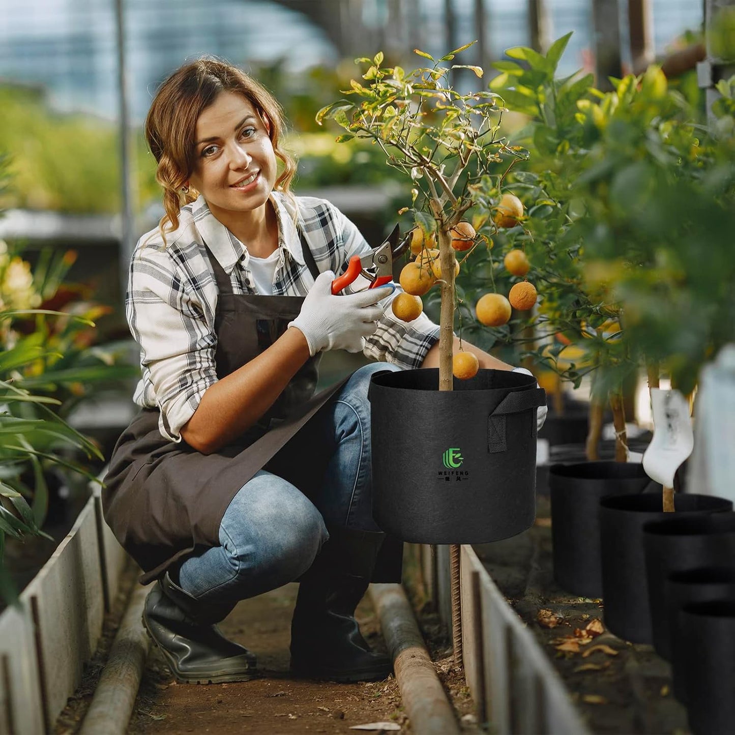 7 Gallon Grow Bags Fabric Pot with Handle 5-Pack Potato Grow Bags