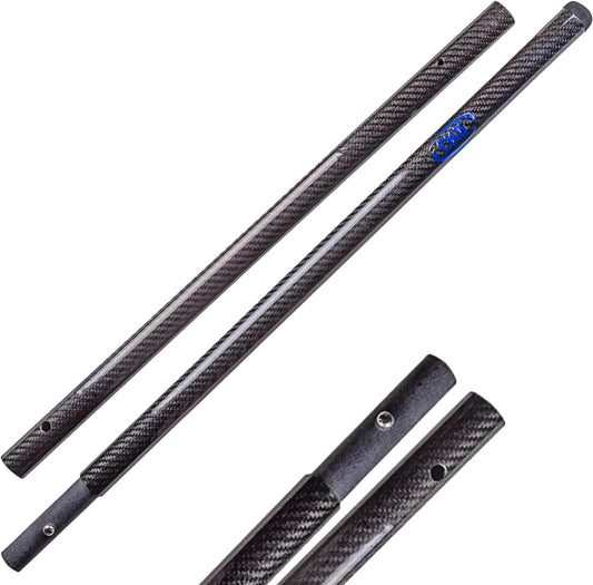 CKG Metal Detector Shovel Travel Carbon Handle Total Length 45.5' Diam 1.1 for Scoop Shovel, Universal Lightweight Pole for Beach Metal Detecting Digging Tools – Black/Travel Size