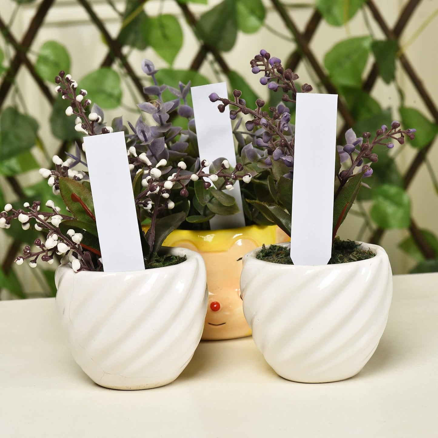 1000 Pcs 4 Inch Plastic Plant Nursery Garden Labels Waterproof Pot Markers Garden Stake Tags, White