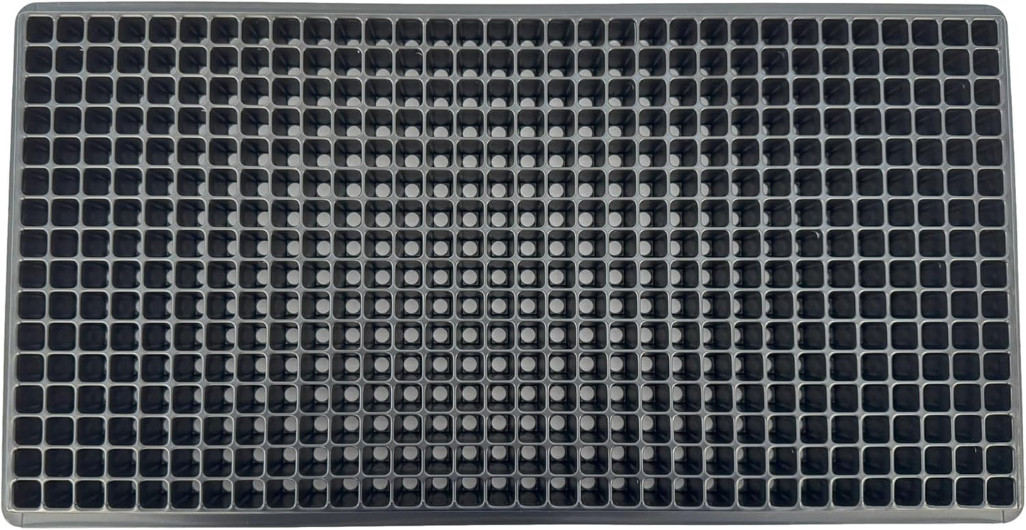 512 Cell Seedling Plastic Nursery Trays, 10 Pack, Thick Durable Germination Plug Trays, 5120 Cells Reusable Plant Propagation
