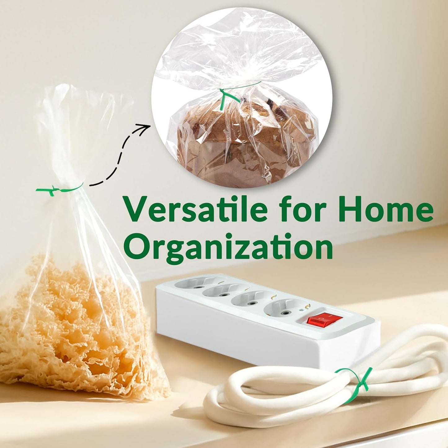 Gardzen 300 pcs 8" Twist Ties, Reusable Coated Wire Plant Ties, Ideal for Sealing Plastic Bags, Bread Bags, Organizing Cords, Gardening Activities