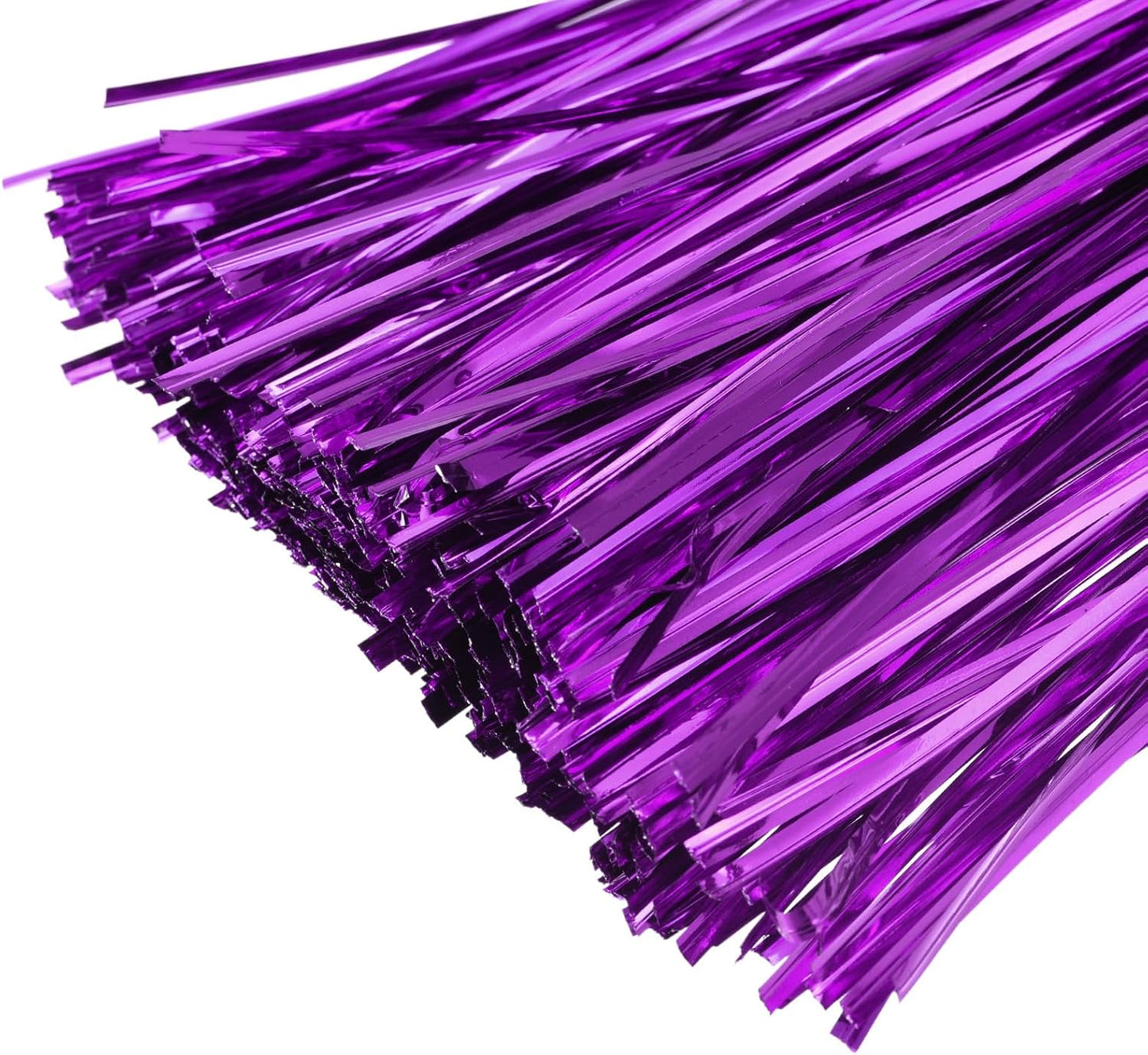 MECCANIXITY Foil Twist Ties 3" 8cm Metallic Plastic Closure Tie for Tying Bread, Candy, Cookies, Gift Bags Arts Crafts Ties Purple Pack of 750