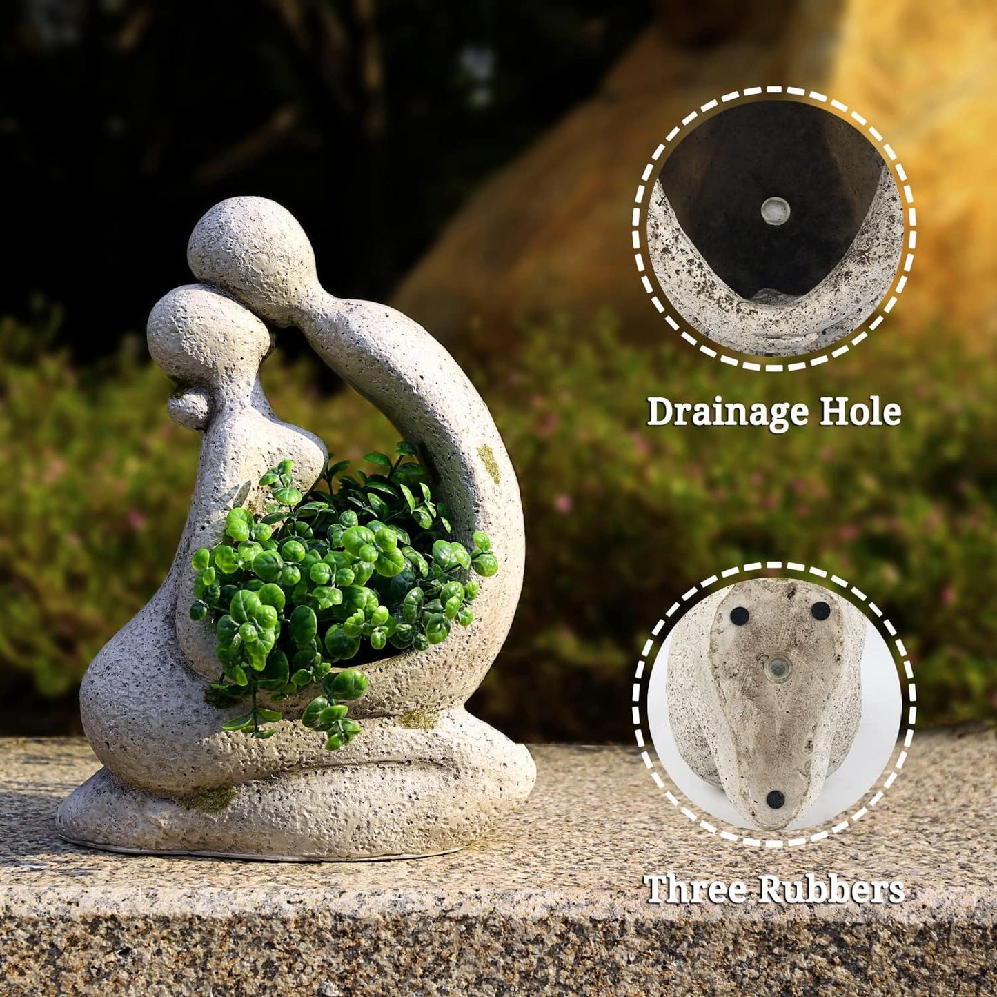 Unique Planters for Indoor Outdoor Plants Head Face Planter Pot Large Succulent Planters Flower Vase with Drainage Hole Around You