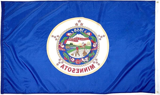 FlagSource Minnesota Nylon State Flag, Made in the USA, 3x5'