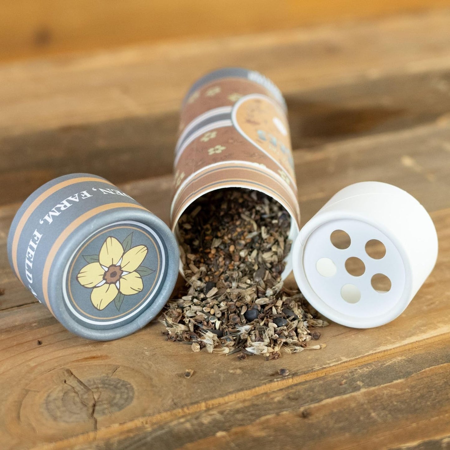 Save the Bees Wildflower Seed Shaker - ~100,000+ Wild Flower Seeds for Planting - Beautiful Easy to Sow Seed Shaker - 19 Varieties to Attract Bees & Other Pollinators - 3 oz. of Seed Covers ~370 sq ft