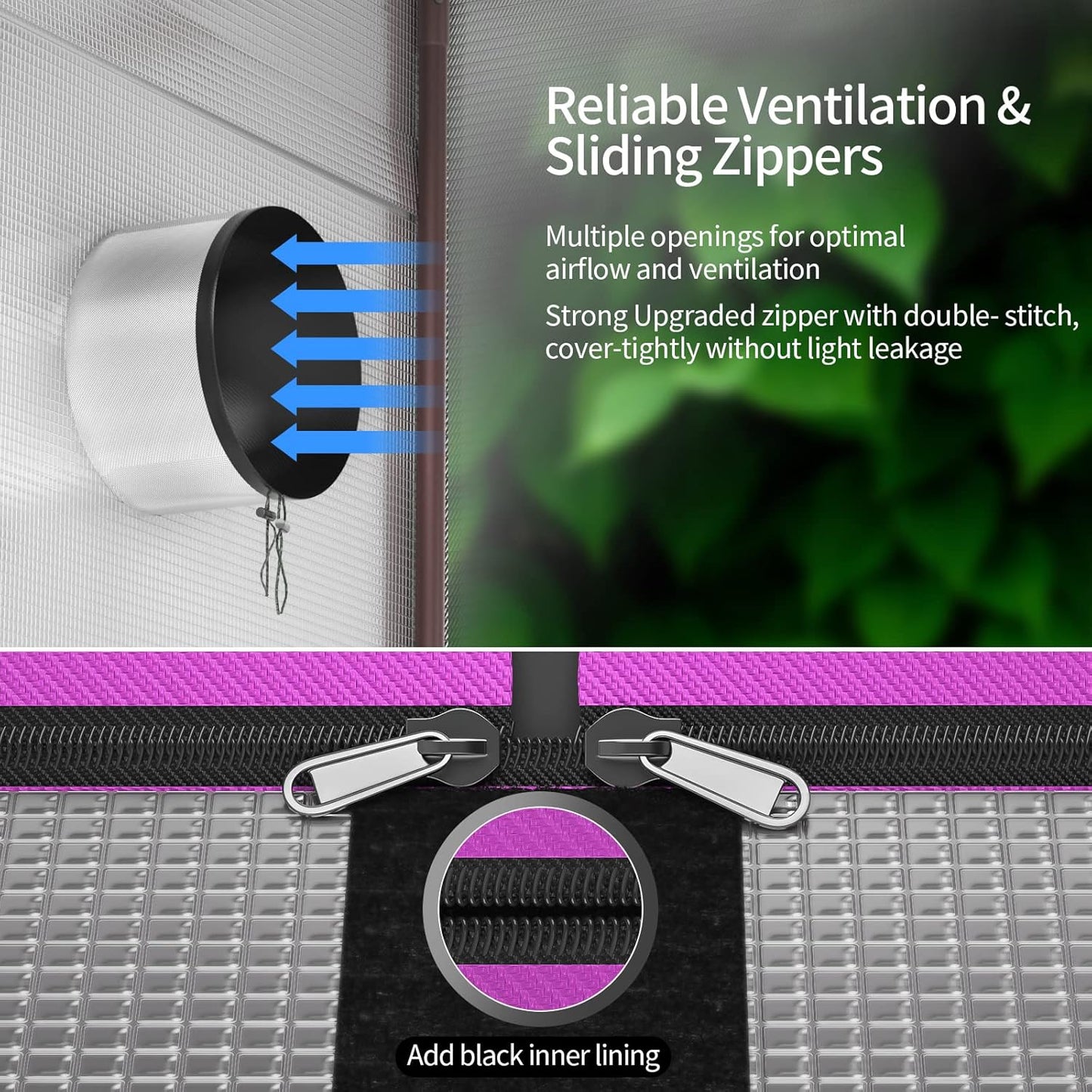 ATOUR Small Grow Tent, 32"x18"x28'' High Reflective Mylar 1680D Hydroponic Grow Tents, Waterproof Grow Tent with Double Cleart Observation Door and Floor Tray, for Indoor Plant Growing