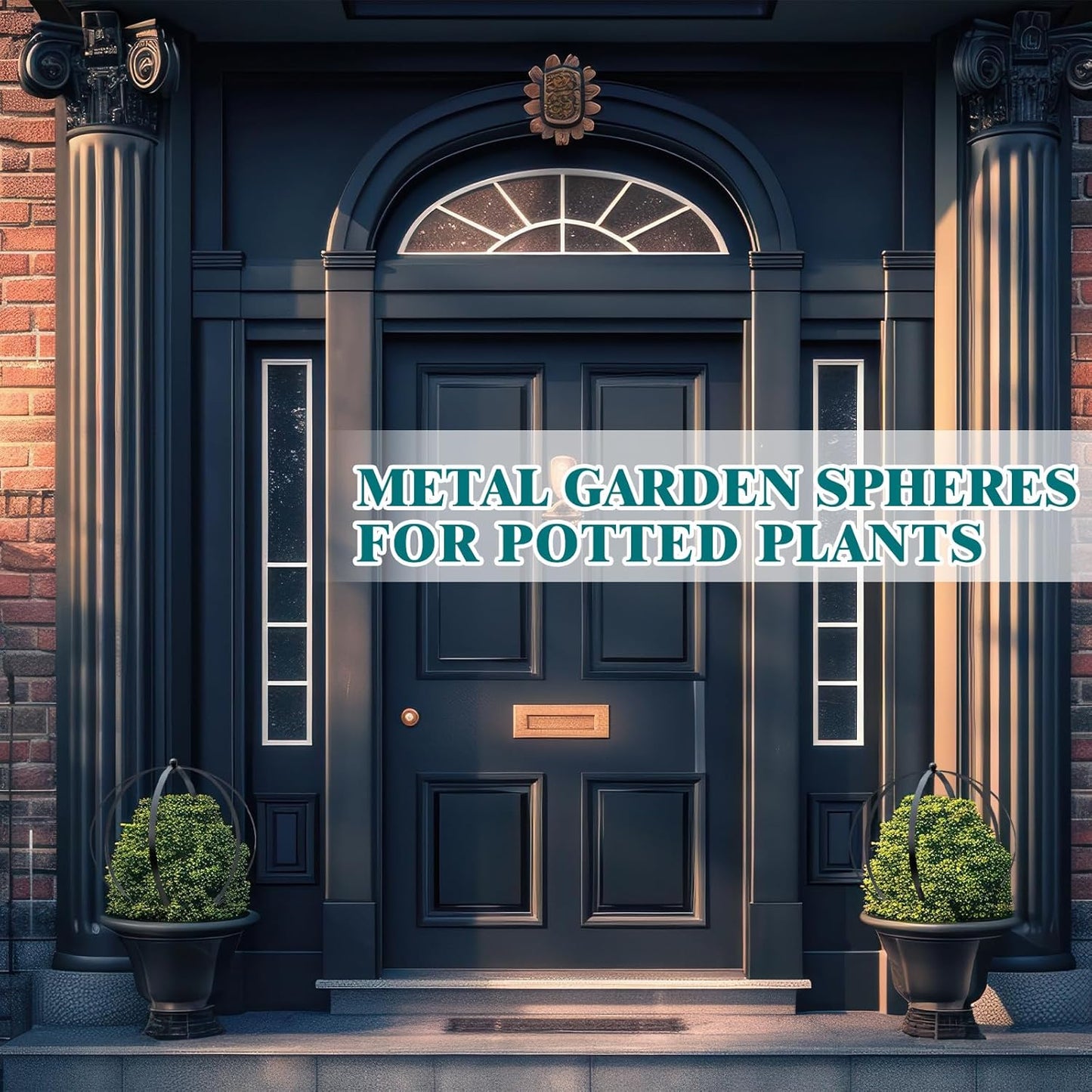 Set of 4 Large Metal Trellis Obelisks Sturdy Round Circle Trellis for Climbing Plant Support Indoor Outdoor Potted Vines, Cucumbers & Flowers, Patio Doorway Garden Decor (18.5"x15")