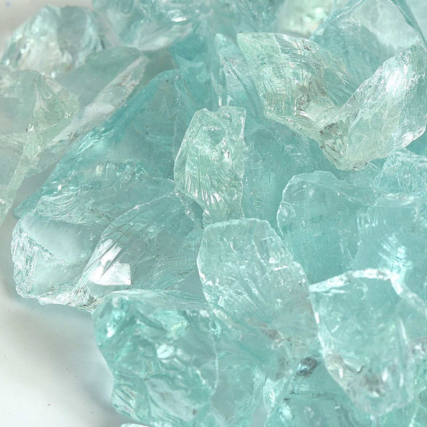 High Luster Reflective Fire Glass Gravel,Fire Gems,Fire Drops,Fire Glass Pebbles Stones Beads Chips for Fire Pit Fish Tank Aquarium Garden,1-2cm,540g/1.19lb (Water Green)