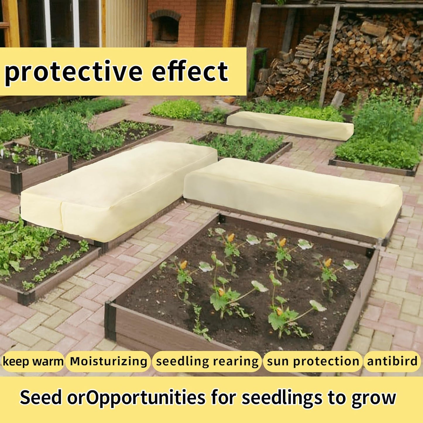 Rectangular Plant Protection Cover, Winter Outdoor Garden Plant Frost Protection Blanket, Plant Frost Protection Cover, Plant Protection Wrap Cover, 1 Piece, 102 x 27 x 20 Inches