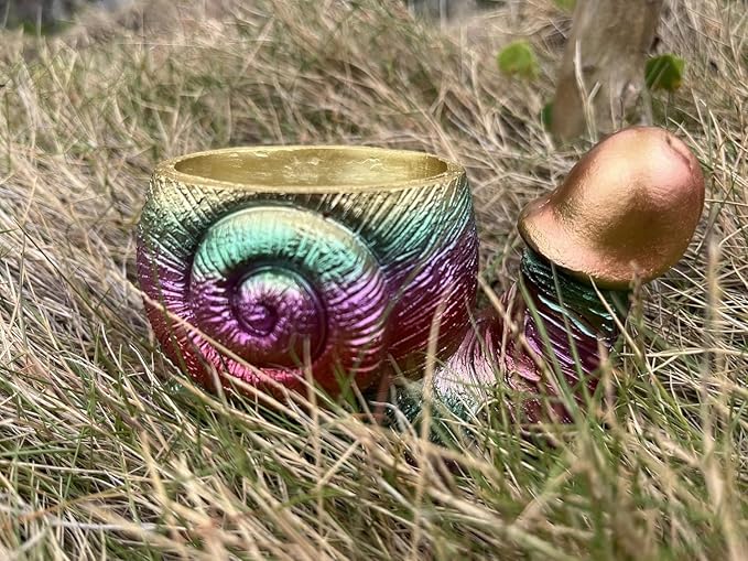 Snail Planter Turtle Planter, Vintage Retro Flower Plant pots for Indoor & Outdoor Plants, Unique Flower Pot for Succulent Plants Live, Snail Decor for Fun Planting Experience (Snail)