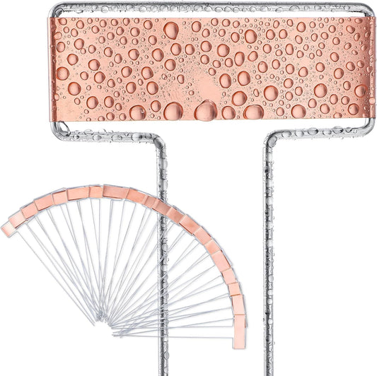 32 PCS Metal Plant Labels - Copper Garden Stakes, High Copper Plate Plant Name Tags, Metal Plant Labels for Flowers, Vegetables, Seedlings, Seed, Etc (Purple)