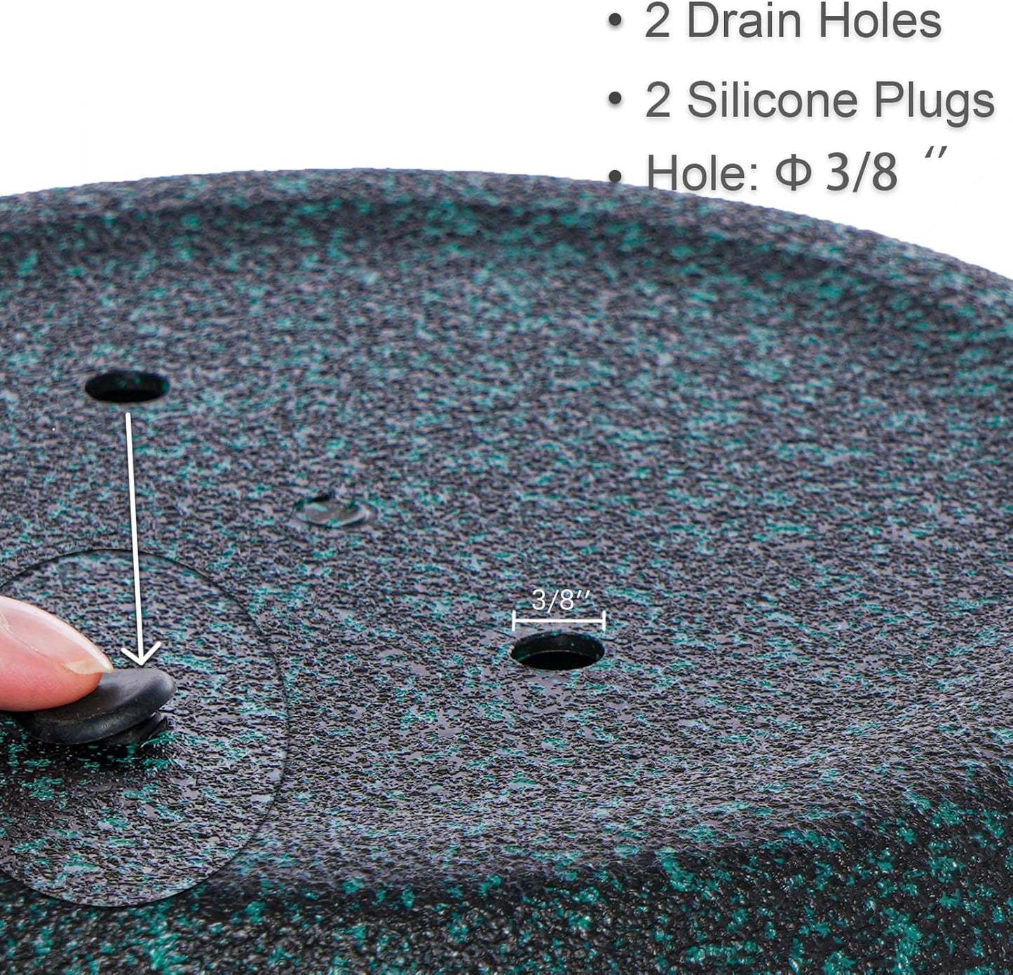 13 Inch 2 Pack Large Hanging Planters for Indoor Outdoor Plants, Plastic Hanging Basket Pots for House Plants Flowers, Black Speckles