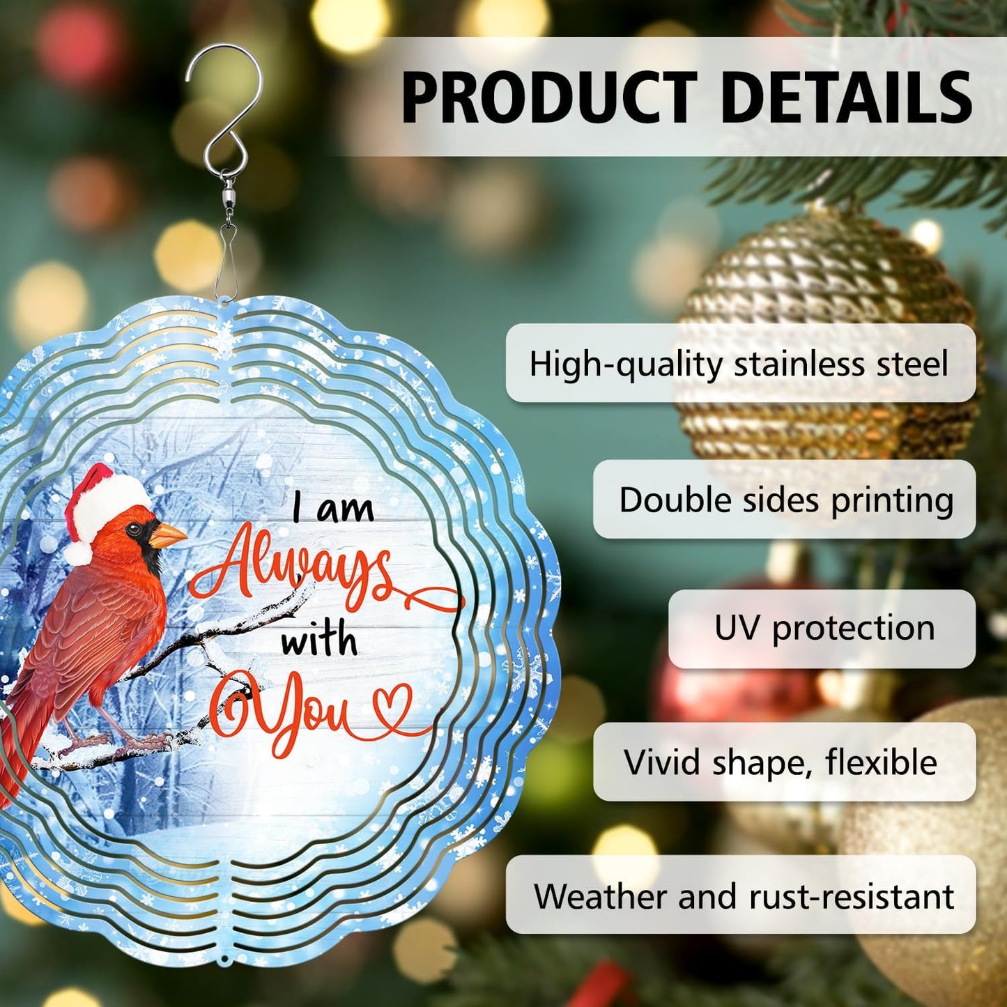 Shih Tzu Yard and Garden Wind Spinner, Unique 3D Hanging Shih Tzu Wind Spinner (Blue)