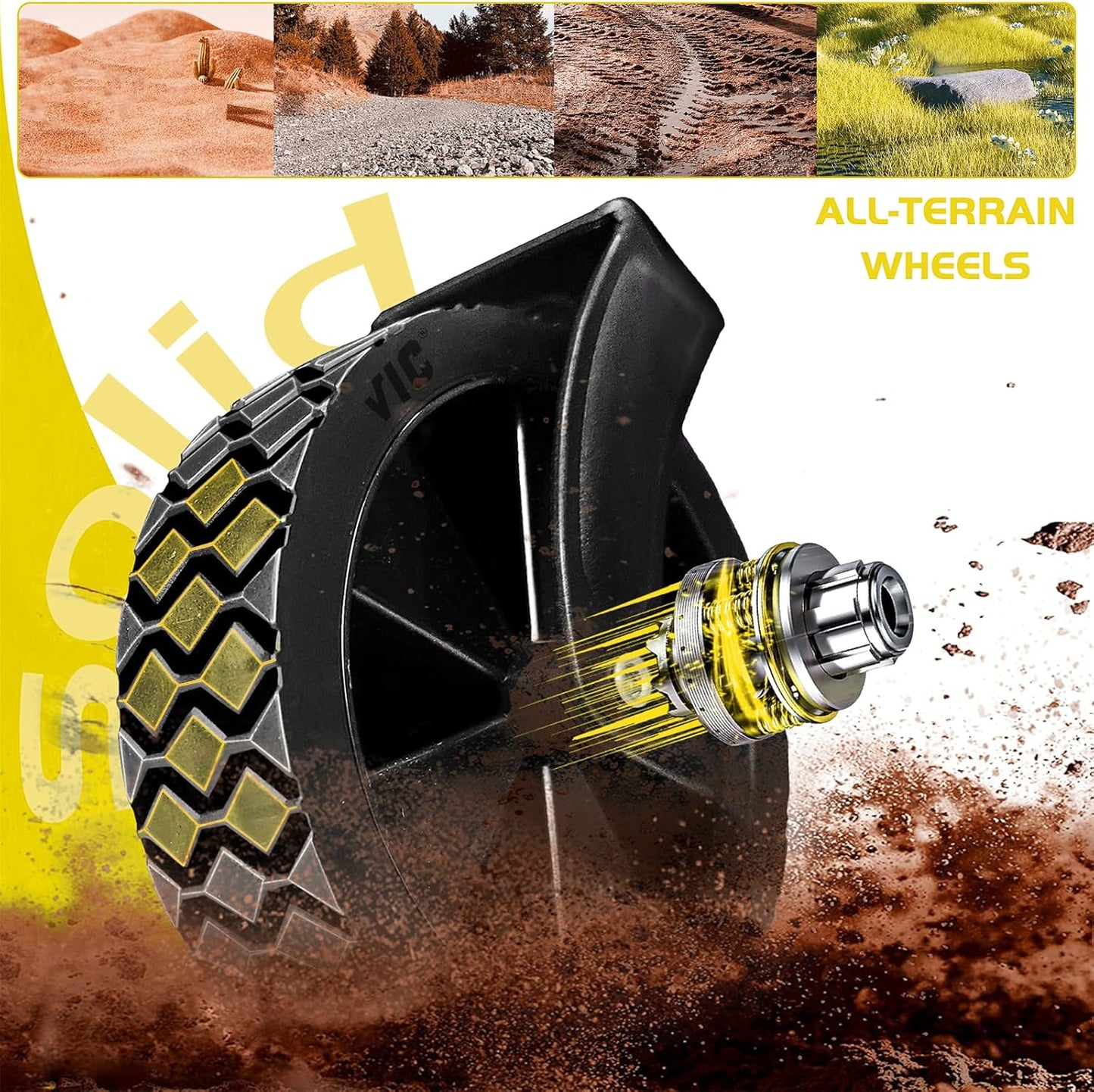 VIC Collapsible Folding Wagon Extra Long Extender Wagon Cart,Beach Wagons Cart Heavy Duty Foldable, Utility Grocery Car with Side Pocket for Camping Garden Sports, V1