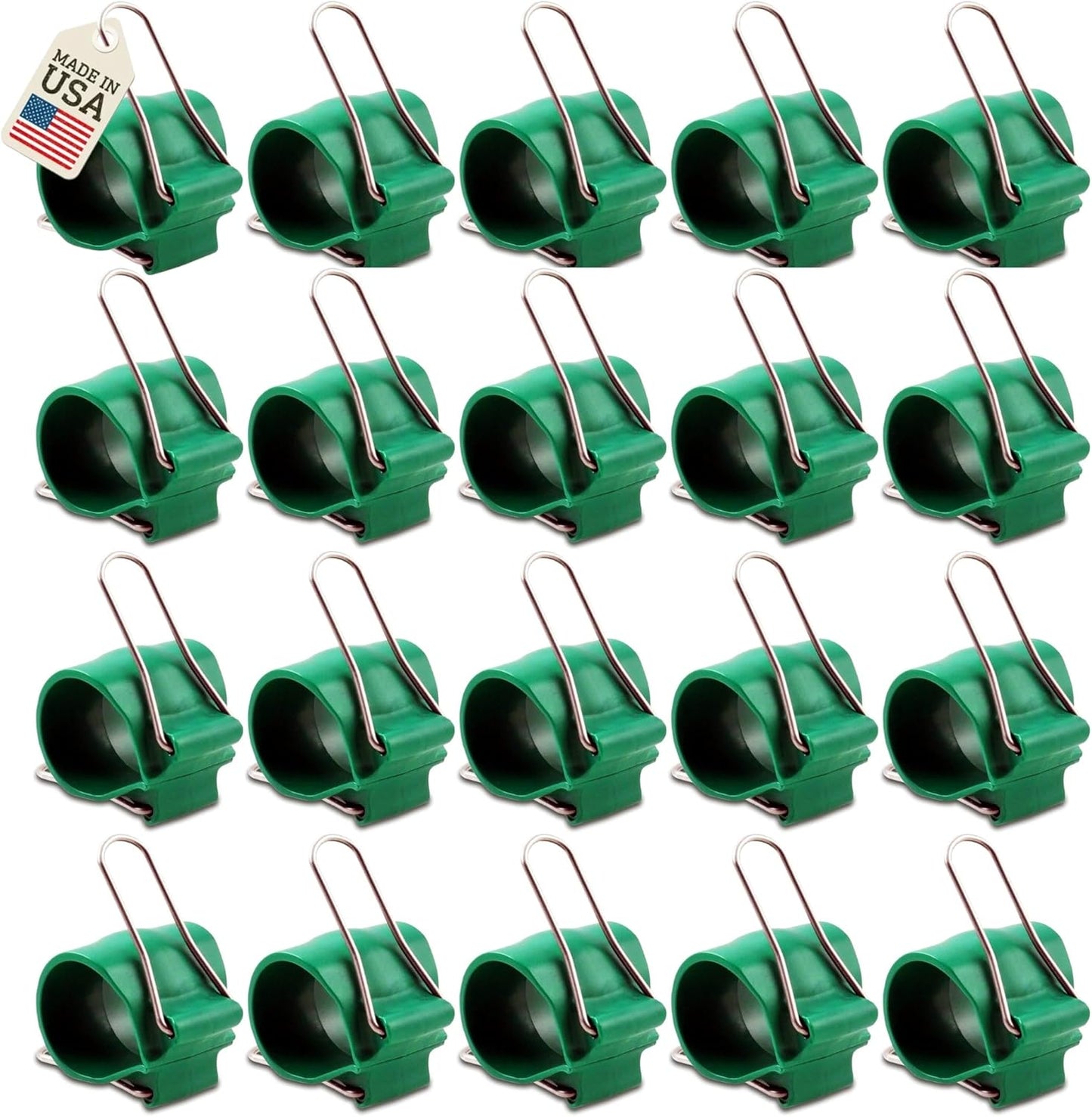 Reusable Greenhouse Clips Made in USA – Orchid Clips, Plant Support Clips & Cord Clips – Heavy-Duty, Weather-Resistant & Durable – Secure Stems, Vines, Wires, Cables, Tomato Plants – Indoor & Outdoor