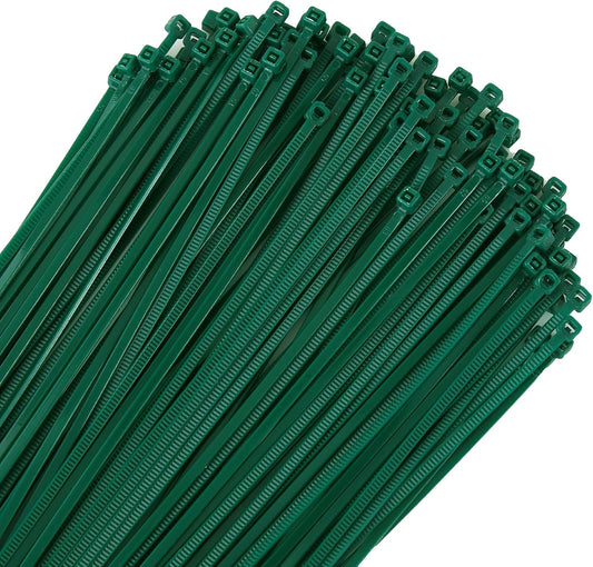 6 inch 3mm Dark Green Nylon Garden Cable Zip Ties Self Locking Cable Ties Twist Ties, Multi-Purpose Cable Tie (200 Pcs) Decoration Tie Wraps for Christmas Tree