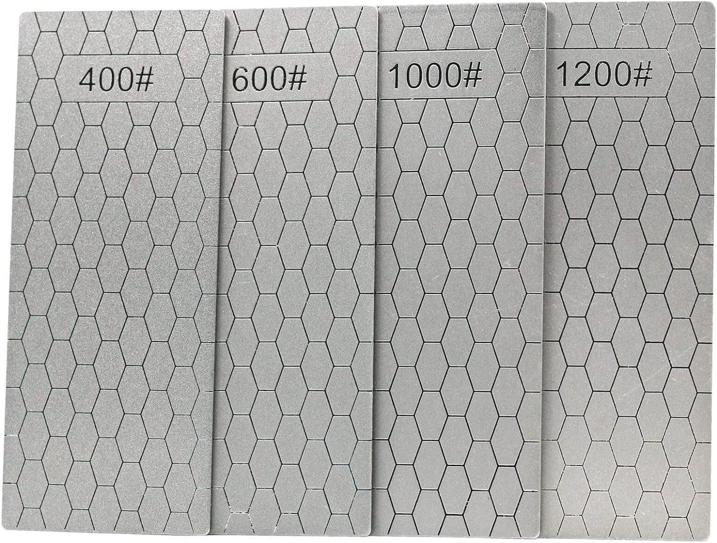 4 Pieces Diamond Sharpening Stone Set,Diamond Lapping Plate Coarse/Medium/Fine Grit Sharpener,400/600/1000/1200 Grit